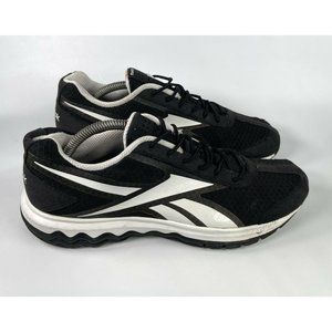 Reebok Womens Fuel Foam J88609 Black White Running Shoes Lace Up Low Top Size 8